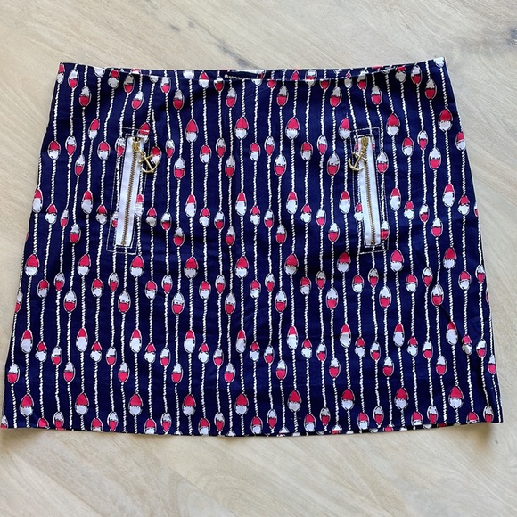 EUC LILLY PULITZER SZ8 Oh Bouy Print SKIRT NAUTICAL ANCHORS - Picture 3 of 8